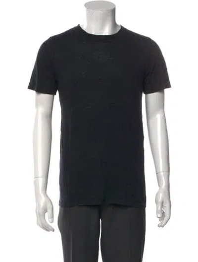 Pre-owned Isabel Marant Linen Crew Neck T-shirt In Black