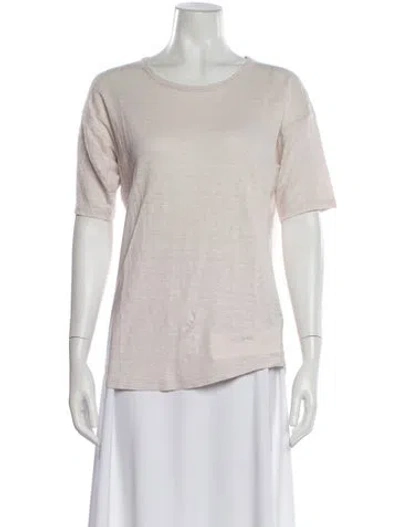 Pre-owned Isabel Marant Linen Crew Neck T-shirt In Neutral