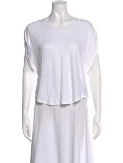 Pre-owned Isabel Marant Linen Crew Neck T-shirt In White