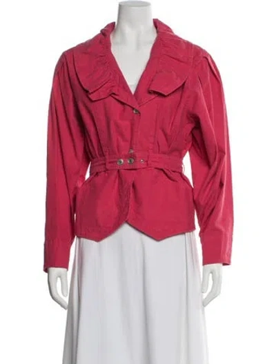 Pre-owned Isabel Marant Linen Evening Jacket In Pink