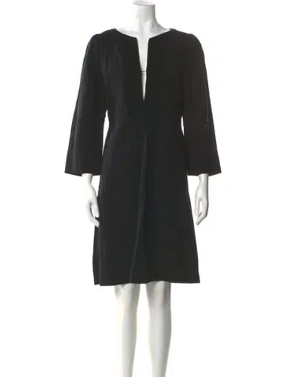 Pre-owned Isabel Marant Linen Knee-length Dress In Black