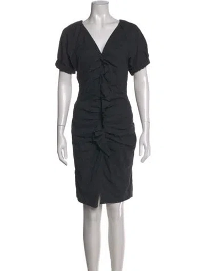 Pre-owned Isabel Marant Linen Knee-length Dress In Gray