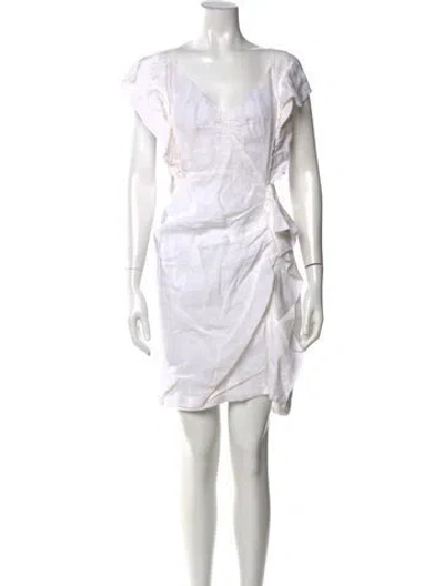 Pre-owned Isabel Marant Linen Knee-length Dress In White