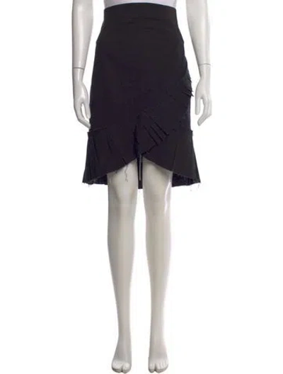 Pre-owned Isabel Marant Linen Knee-length Skirt In Black