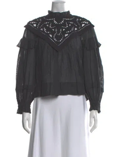 Pre-owned Isabel Marant Linen Long Sleeve Blouse In Gray