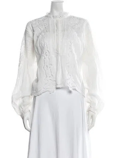 Pre-owned Isabel Marant Linen Long Sleeve Blouse In Neutrals
