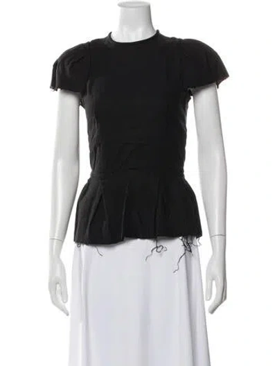 Pre-owned Isabel Marant Linen Long Sleeve Top In Black