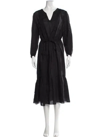Pre-owned Isabel Marant Linen Midi Length Dress In Blue