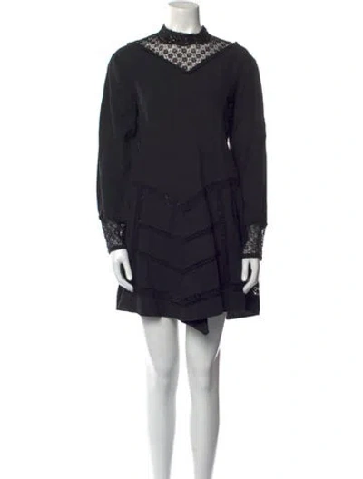 Pre-owned Isabel Marant Linen Mini Dress In Black