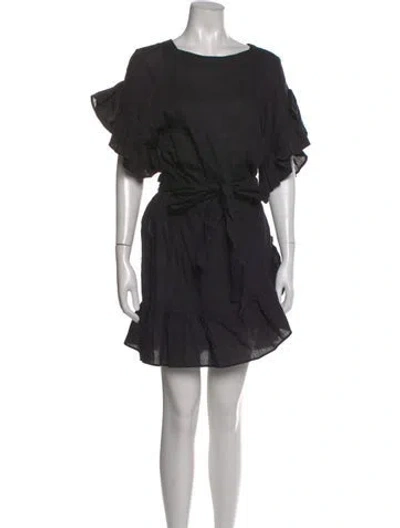 Pre-owned Isabel Marant Linen Mini Dress In Black