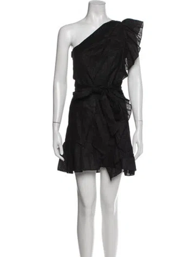 Pre-owned Isabel Marant Linen Mini Dress In Black