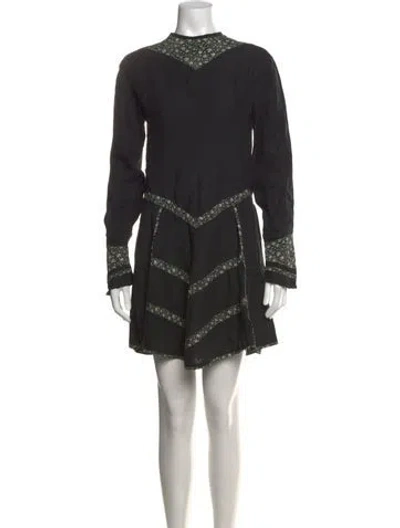 Pre-owned Isabel Marant Linen Mini Dress In Black