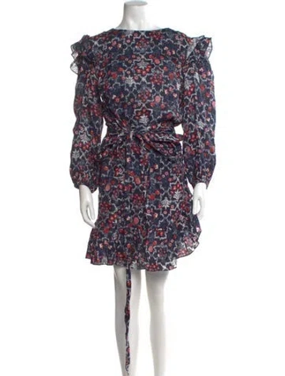 Pre-owned Isabel Marant Linen Mini Dress In Blue