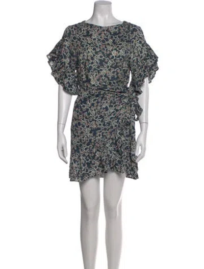 Pre-owned Isabel Marant Linen Mini Dress In Blue