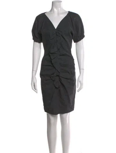Pre-owned Isabel Marant Linen Mini Dress In Gray