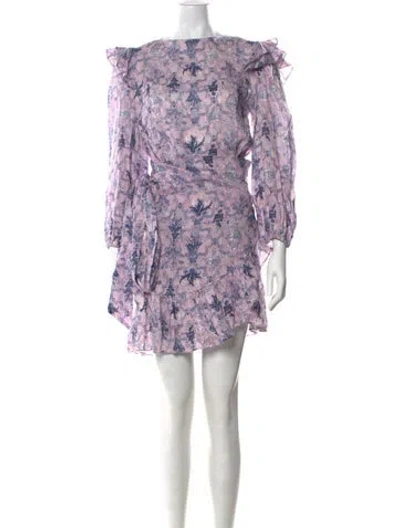 Pre-owned Isabel Marant Linen Mini Dress In Pink