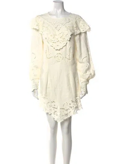 Pre-owned Isabel Marant Linen Mini Dress W/ Tags In White