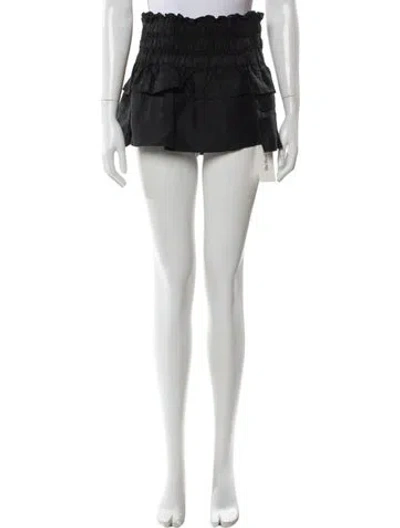 Pre-owned Isabel Marant Linen Mini Skirt In Black