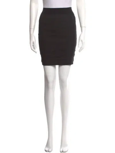 Pre-owned Isabel Marant Linen Mini Skirt In Black