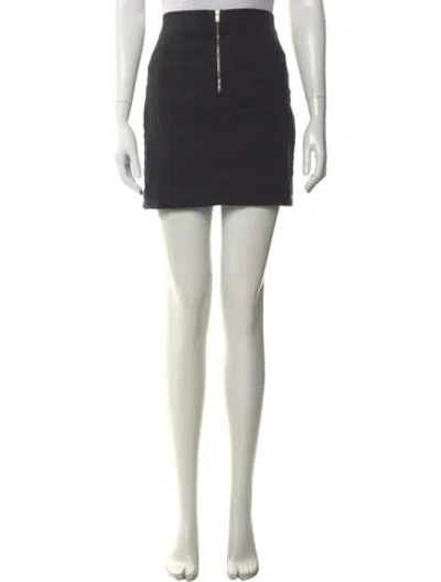 Pre-owned Isabel Marant Linen Mini Skirt In Black
