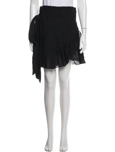 Pre-owned Isabel Marant Linen Mini Skirt In Blue