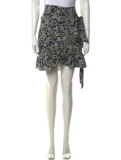 Pre-owned Isabel Marant Linen Mini Skirt In Blue