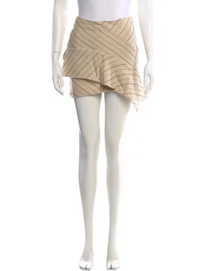 Pre-owned Isabel Marant Linen Mini Skirt In Neutral