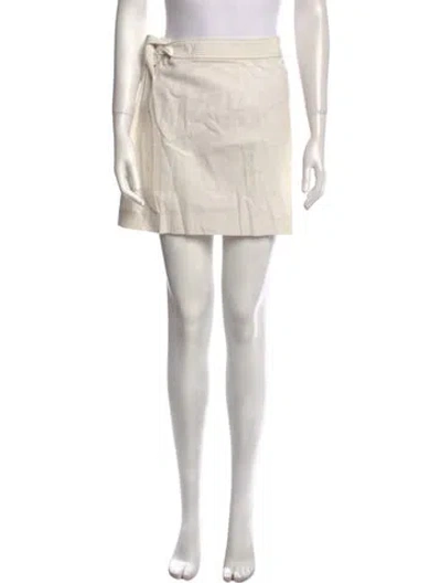 Pre-owned Isabel Marant Linen Mini Skirt In Neutral