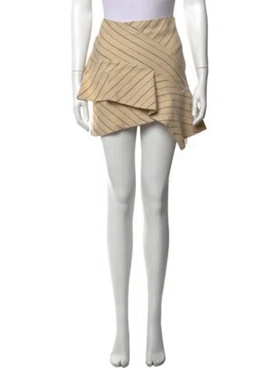 Pre-owned Isabel Marant Linen Mini Skirt In Neutrals