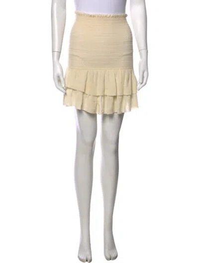 Pre-owned Isabel Marant Linen Mini Skirt In Neutrals