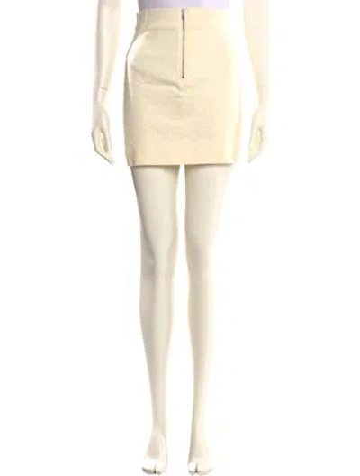 Pre-owned Isabel Marant Linen Mini Skirt In Yellow