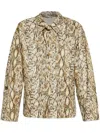 Isabel Marant Ilda Snakeskin Print Stretch Silk Button-up Shirt Shirt In Neutrals