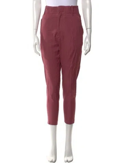 Pre-owned Isabel Marant Linen Skinny Leg Pants In Purple