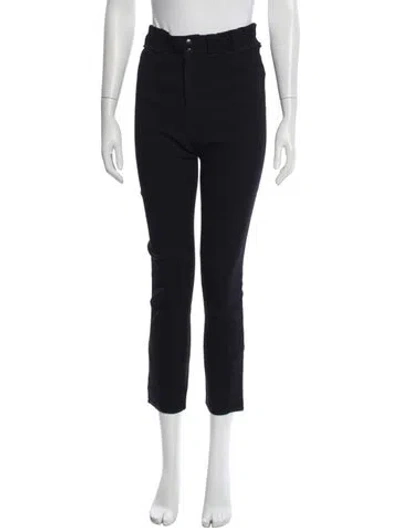 Pre-owned Isabel Marant Linen Straight Leg Pants In Black
