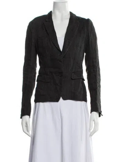 Pre-owned Isabel Marant Linen Striped Blazer In Gray