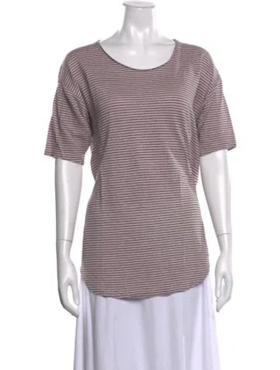 Pre-owned Isabel Marant Linen Striped T-shirt In Purple