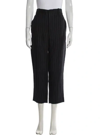 Pre-owned Isabel Marant Linen Wide Leg Pants In Black