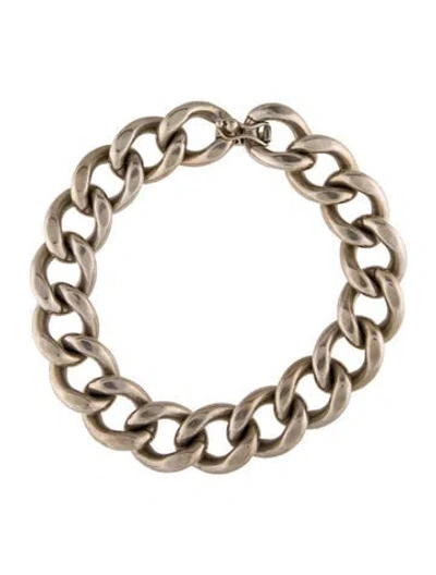 Pre-owned Isabel Marant Links Choker Necklace, 15" In Multicolor