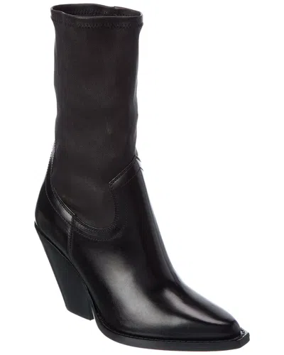 Isabel Marant Lirnee Leather Boot In Black