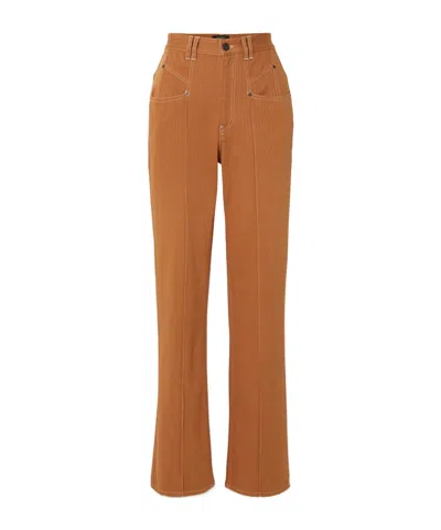 Isabel Marant Lirokayo High Waist Trousers In Brown