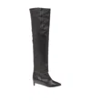 Isabel Marant Lisali 50mm Leather Thigh-high Boots In Black