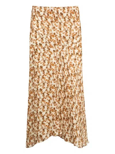 ISABEL MARANT LISANNE FLORAL-PRINT MIDI SKIRT