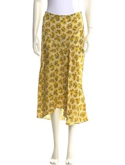 Pre-owned Isabel Marant Lisanne Midi Length Skirt In Yellow