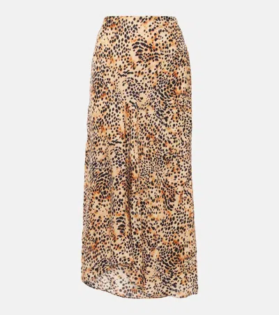 Isabel Marant Lisanne Satin Maxi Skirt In Natural