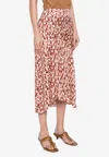 Isabel Marant Lisanne Silk-blend Midi Skirt In Red