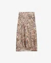 Isabel Marant Animal-print High-low Midi Skirt In Natural