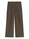 Isabel Marant Tailored Wide Leg Trousers Pinstripes In Brown