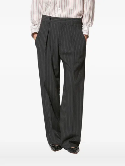 Isabel Marant Lisetta Pinstripe Trousers In Black