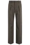 Isabel Marant Straight Pants In Mixed Wool In Gray