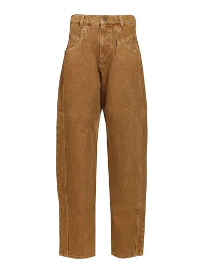 Isabel Marant Lisha Barrel Jeans In Brown